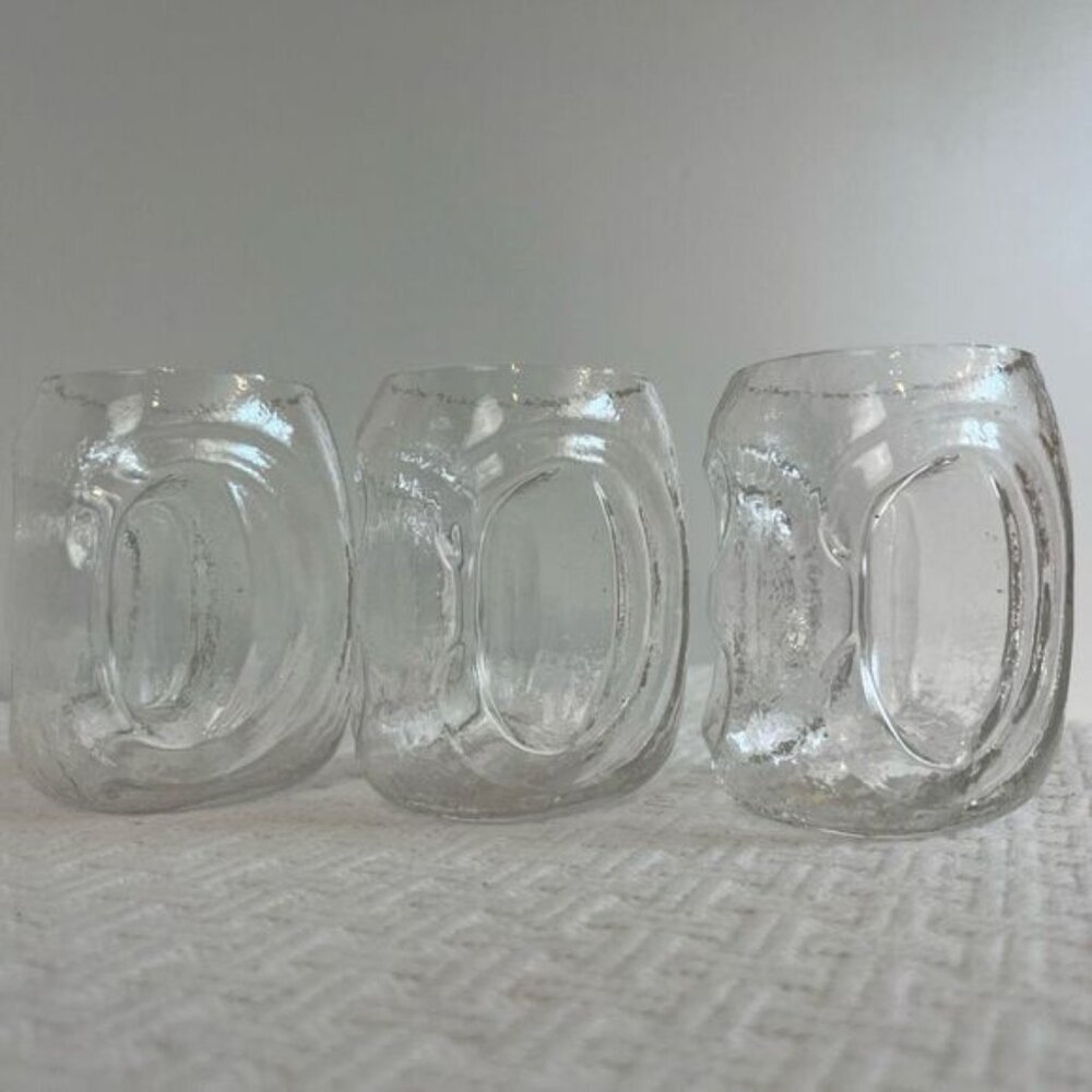 Vintage Lot 3 Riedel Orion Glass Mug Claus Josef Riedel Austria Mid Century MOD